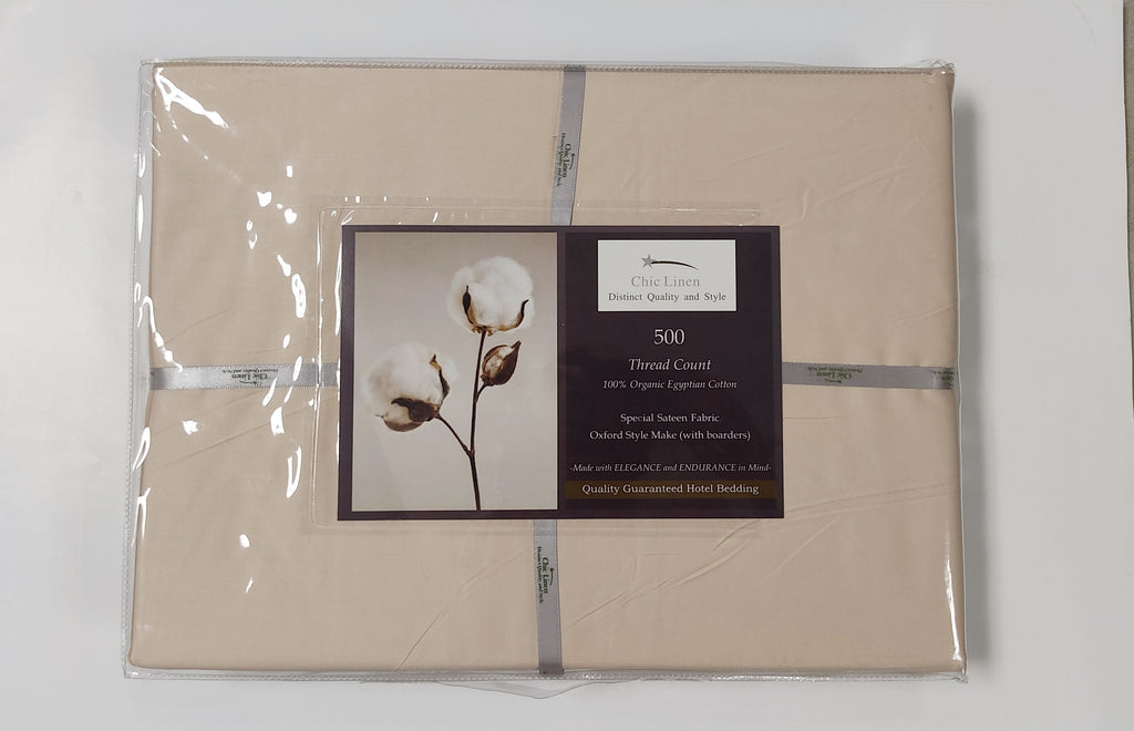 Plain Natural Duvet Cover Set, 500TC