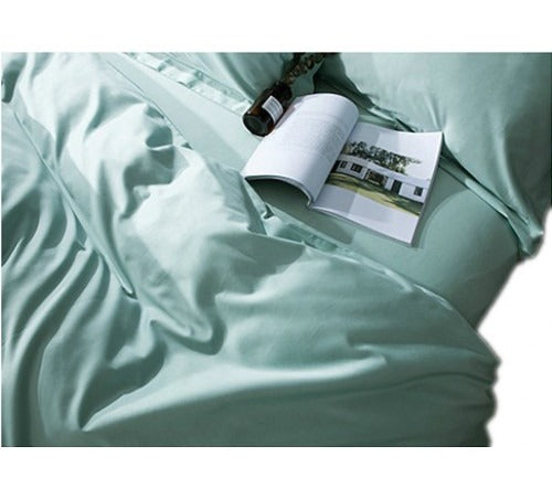 Flat sheet Plain Duck Egg Blue, 500TC